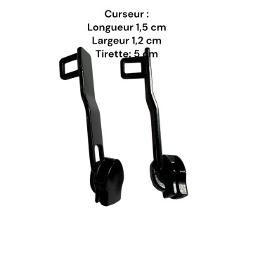 Lot de 2 Tirettes avec curseurs TAC- Ab14 compatibles valises rigides ou toiles Samsonite, Delsey et d'autres marques