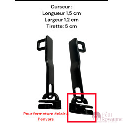 Lot de 2 Tirettes avec curseurs TAC- Ab14 compatibles valises rigides ou toiles Samsonite, Delsey et d'autres marques