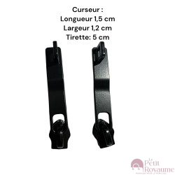 Lot de 2 Tirettes avec curseurs TAC- Ab14 compatibles valises rigides ou toiles Samsonite, Delsey et d'autres marques