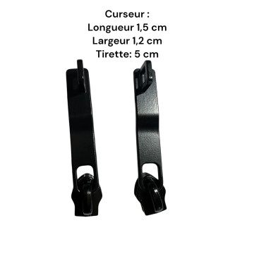 Lot de 2 Tirettes avec curseurs TAC- Ab14 compatibles valises rigides ou toiles Samsonite, Delsey et d'autres marques