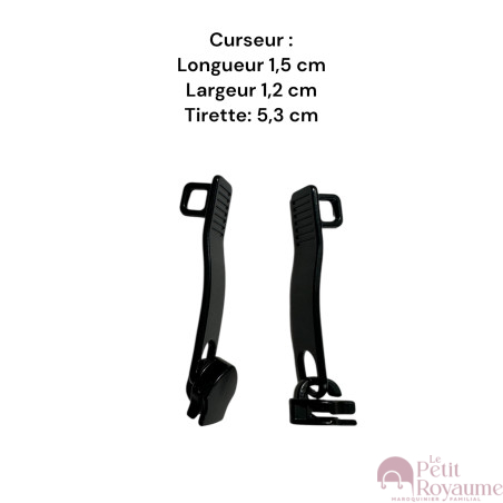 Lot de 2 Tirettes avec curseurs TAC21300 compatibles valises rigides ou toiles Samsonite, Delsey et d'autres marques