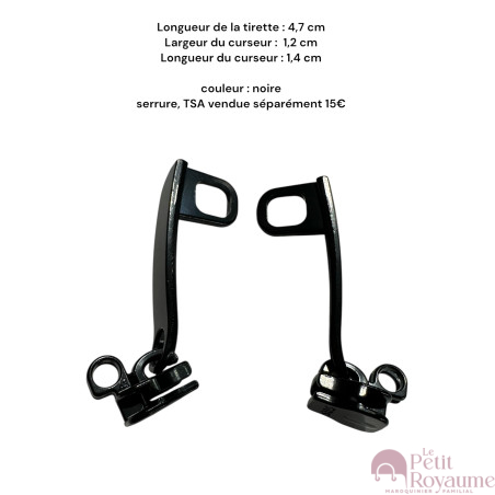 Lot de 2 Tirettes avec curseurs TAC- C21 compatibles valises rigides ou toiles Samsonite, Delsey et d'autres marques