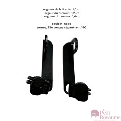 Lot de 2 Tirettes avec curseurs TAC- C21 compatibles valises rigides ou toiles Samsonite, Delsey et d'autres marques