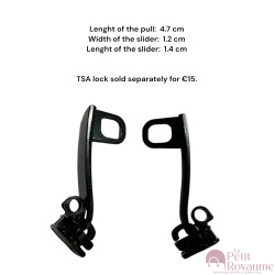 Set of 2 Zipper pulls TAC-C21 for hardshell or softshell suitcases suitable for Samsonite, Delsey and other brands