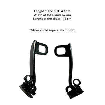 Lot de 2 Tirettes avec curseurs TAC- C21 compatibles valises rigides ou toiles Samsonite, Delsey et d'autres marques