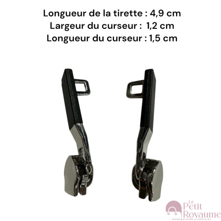 Lot de 2 Tirettes avec curseurs TAC- Ab12 compatibles valises rigides ou toiles Samsonite, Delsey et d'autres marques