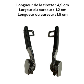 Lot de 2 Tirettes avec curseurs TAC- Ab12 compatibles valises rigides ou toiles Samsonite, Delsey et d'autres marques
