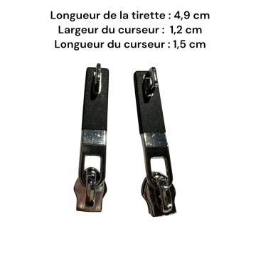 Lot de 2 Tirettes avec curseurs TAC- Ab12 compatibles valises rigides ou toiles Samsonite, Delsey et d'autres marques