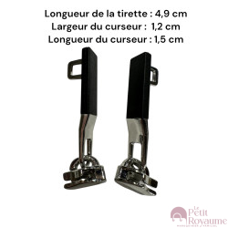 Lot de 2 Tirettes avec curseurs TAC- Ab12 compatibles valises rigides ou toiles Samsonite, Delsey et d'autres marques