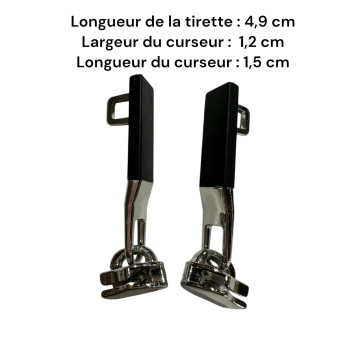 Lot de 2 Tirettes avec curseurs TAC- Ab12 compatibles valises rigides ou toiles Samsonite, Delsey et d'autres marques
