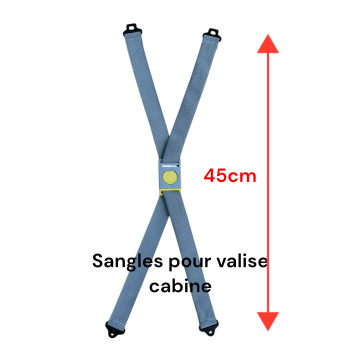 Elastic straps for softside or hardside cabin luggages, suitable for luggages brands such as Samsonite, Delsey and many others