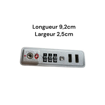 Recessed lock TSA007ZCL for softside and hardside luggages