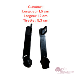 Lot de 2 Tirettes avec curseurs TAC- Ab1418 compatibles valises rigides ou toiles Samsonite, Delsey et d'autres marques