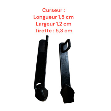 Lot de 2 Tirettes avec curseurs TAC- Ab1418 compatibles valises rigides ou toiles Samsonite, Delsey et d'autres marques