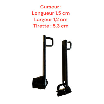 Lot de 2 Tirettes avec curseurs TAC- Ab1418 compatibles valises rigides ou toiles Samsonite, Delsey et d'autres marques
