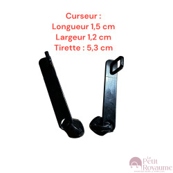 Lot de 2 Tirettes avec curseurs TAC- Ab1418 compatibles valises rigides ou toiles Samsonite, Delsey et d'autres marques