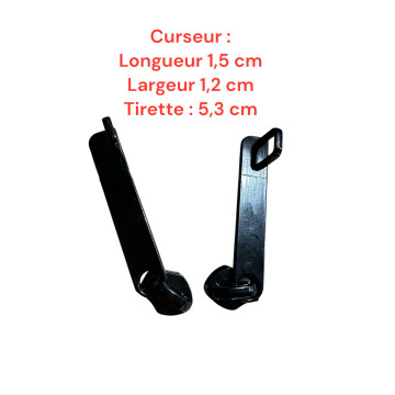 Lot de 2 Tirettes avec curseurs TAC- Ab1418 compatibles valises rigides ou toiles Samsonite, Delsey et d'autres marques
