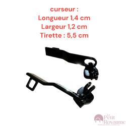 Lot de 2 Tirettes avec curseurs TAC- Ab1212 compatibles valises rigides ou toiles Samsonite, Delsey et d'autres marques