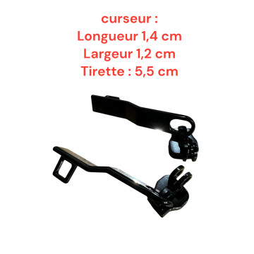 Lot de 2 Tirettes avec curseurs TAC- Ab1212 compatibles valises rigides ou toiles Samsonite, Delsey et d'autres marques