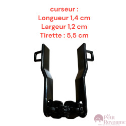 Lot de 2 Tirettes avec curseurs TAC- Ab1212 compatibles valises rigides ou toiles Samsonite, Delsey et d'autres marques