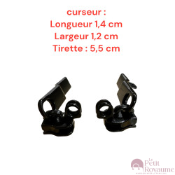 Lot de 2 Tirettes avec curseurs TAC- Ab1212 compatibles valises rigides ou toiles Samsonite, Delsey et d'autres marques