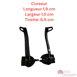 de 2 Tirettes avec curseurs doubles 01  compatibles valises rigides ou toiles Samsonite, Delsey et d'autres marques