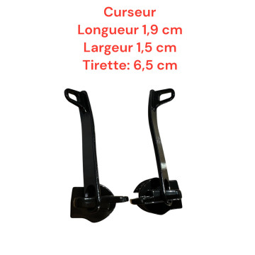 de 2 Tirettes avec curseurs doubles 01  compatibles valises rigides ou toiles Samsonite, Delsey et d'autres marques