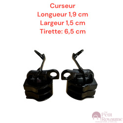 de 2 Tirettes avec curseurs doubles 01  compatibles valises rigides ou toiles Samsonite, Delsey et d'autres marques