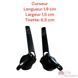 de 2 Tirettes avec curseurs doubles 01  compatibles valises rigides ou toiles Samsonite, Delsey et d'autres marques