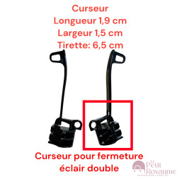 de 2 Tirettes avec curseurs doubles 01  compatibles valises rigides ou toiles Samsonite, Delsey et d'autres marques