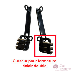 2 Tirettes avec curseurs doubles CD01  compatibles valises rigides ou toiles Samsonite, Delsey et d'autres marques