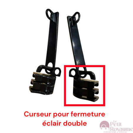 2 Tirettes avec curseurs doubles CD01  compatibles valises rigides ou toiles Samsonite, Delsey et d'autres marques