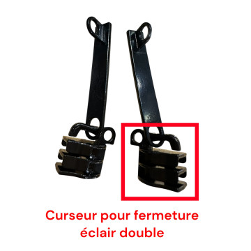 2 Tirettes avec curseurs doubles CD01  compatibles valises rigides ou toiles Samsonite, Delsey et d'autres marques