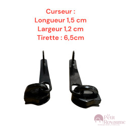 Lot de 2 Tirettes avec curseurs TAC- C21200b compatibles valises rigides ou toiles Samsonite, Delsey et d'autres marques