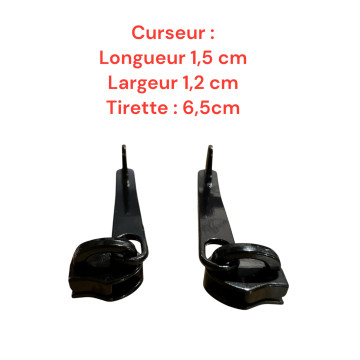Lot de 2 Tirettes avec curseurs TAC- C21200b compatibles valises rigides ou toiles Samsonite, Delsey et d'autres marques