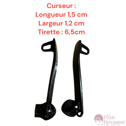 Lot de 2 Tirettes avec curseurs TAC- C21200b compatibles valises rigides ou toiles Samsonite, Delsey et d'autres marques
