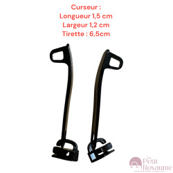 Lot de 2 Tirettes avec curseurs TAC- C21200b compatibles valises rigides ou toiles Samsonite, Delsey et d'autres marques