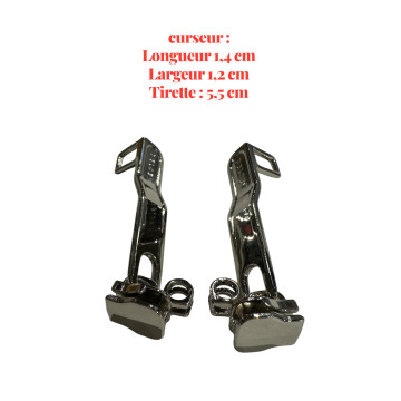 Set of 2 Zipper pulls  Delsey04 for hardshell or softshell suitcases suitable for Samsonite, Delsey and other brands