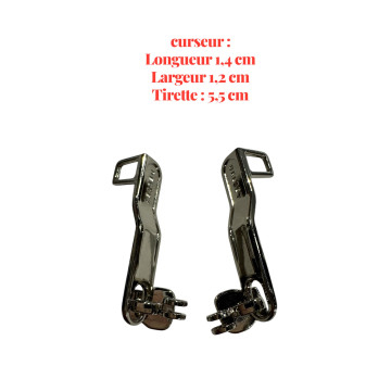 Set of 2 Zipper pulls  Delsey04 for hardshell or softshell suitcases suitable for Samsonite, Delsey and other brands