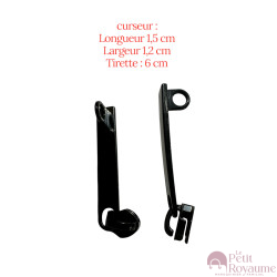 Set of 2 Zipper pulls TAC-AC21200b for hardshell or softshell suitcases suitable for Samsonite, Delsey and other brands