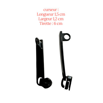 Set of 2 Zipper pulls TAC-AC21200b for hardshell or softshell suitcases suitable for Samsonite, Delsey and other brands