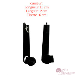 Lot de 2 Tirettes avec curseurs TAC- AC21200b compatibles valises rigides ou toiles Samsonite, Delsey et d'autres marques