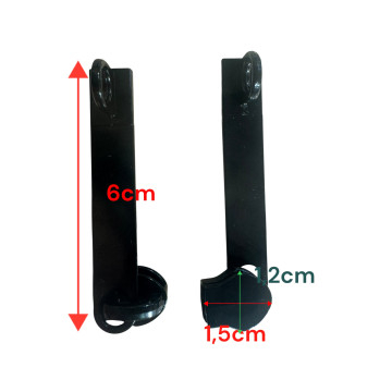 Set of 2 Zipper pulls TAC-AC21200b for hardshell or softshell suitcases suitable for Samsonite, Delsey and other brands