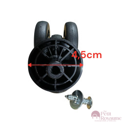 Double replacement wheels 20900bis for 4-wheeled hardside luggages