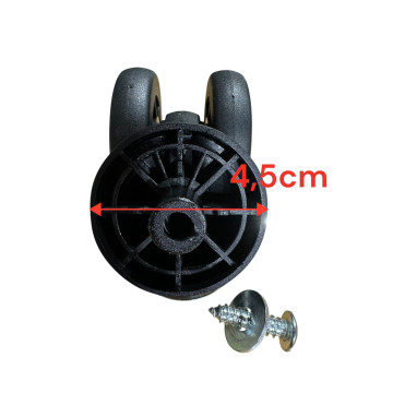 Double replacement wheels 20900bis for 4-wheeled hardside luggages