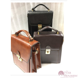 Sac homme 63017 en croûte de cuir de vachette