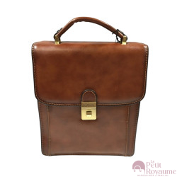Sacoche homme 63017 en croûte de cuir de vachette