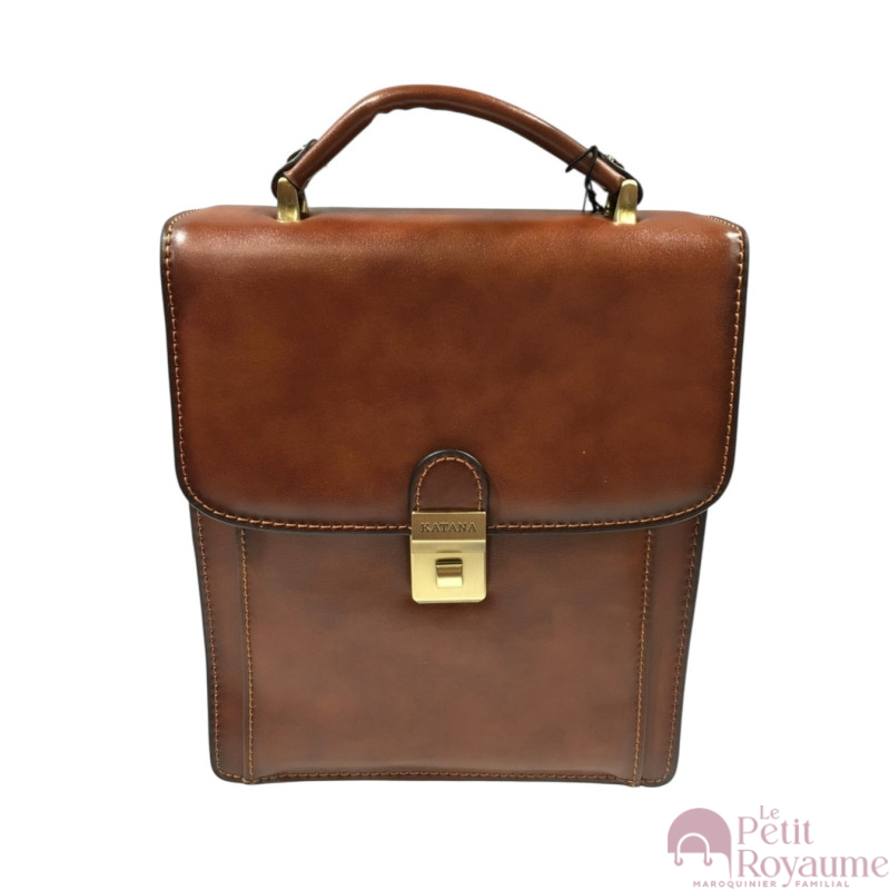 Sacoche homme 63017 en croûte de cuir de vachette