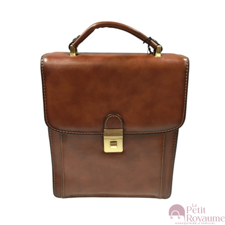 Sacoche homme 63017 en croûte de cuir de vachette