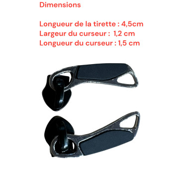 Set of 2 Zipper pulls  AT/Sam01 for hardshell or softshell suitcases suitable for Samsonite, Delsey and other brands